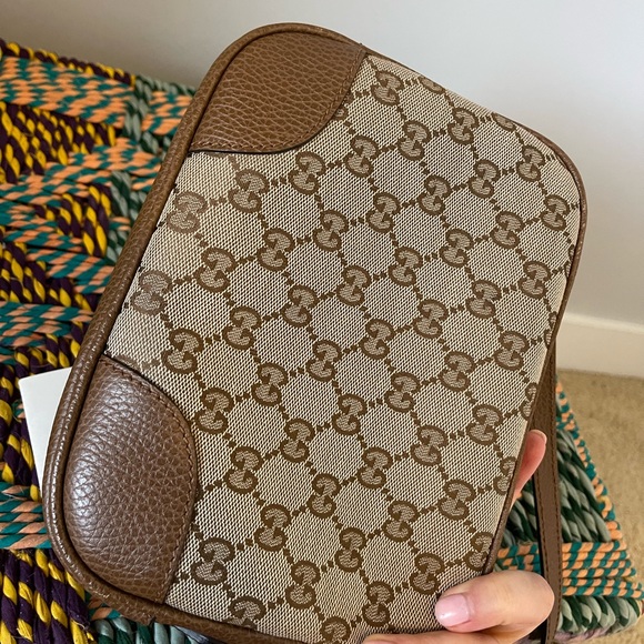 Gucci Bree Crossbody Canvas Leather Bag Purse - Picture 9 of 9